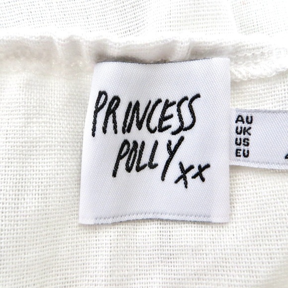 NEW! Princess Polly Lincoln Maxi Halter Top Dress Linen Blend White SZ 12 - Picture 14 of 14